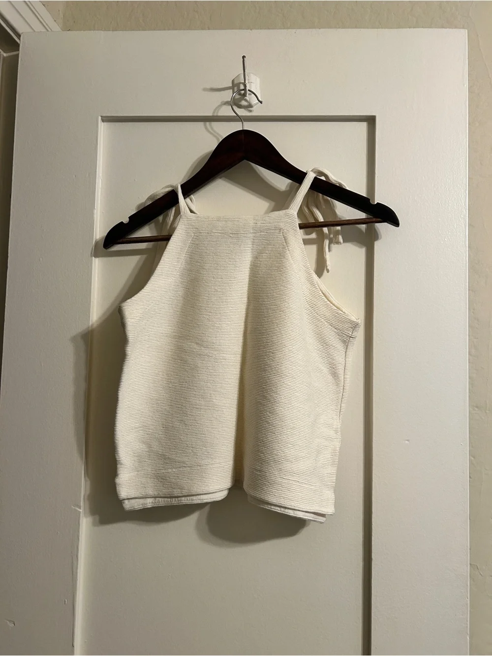 Madewell Cream Knit Square-Neck Tank - Picture 1 of 2